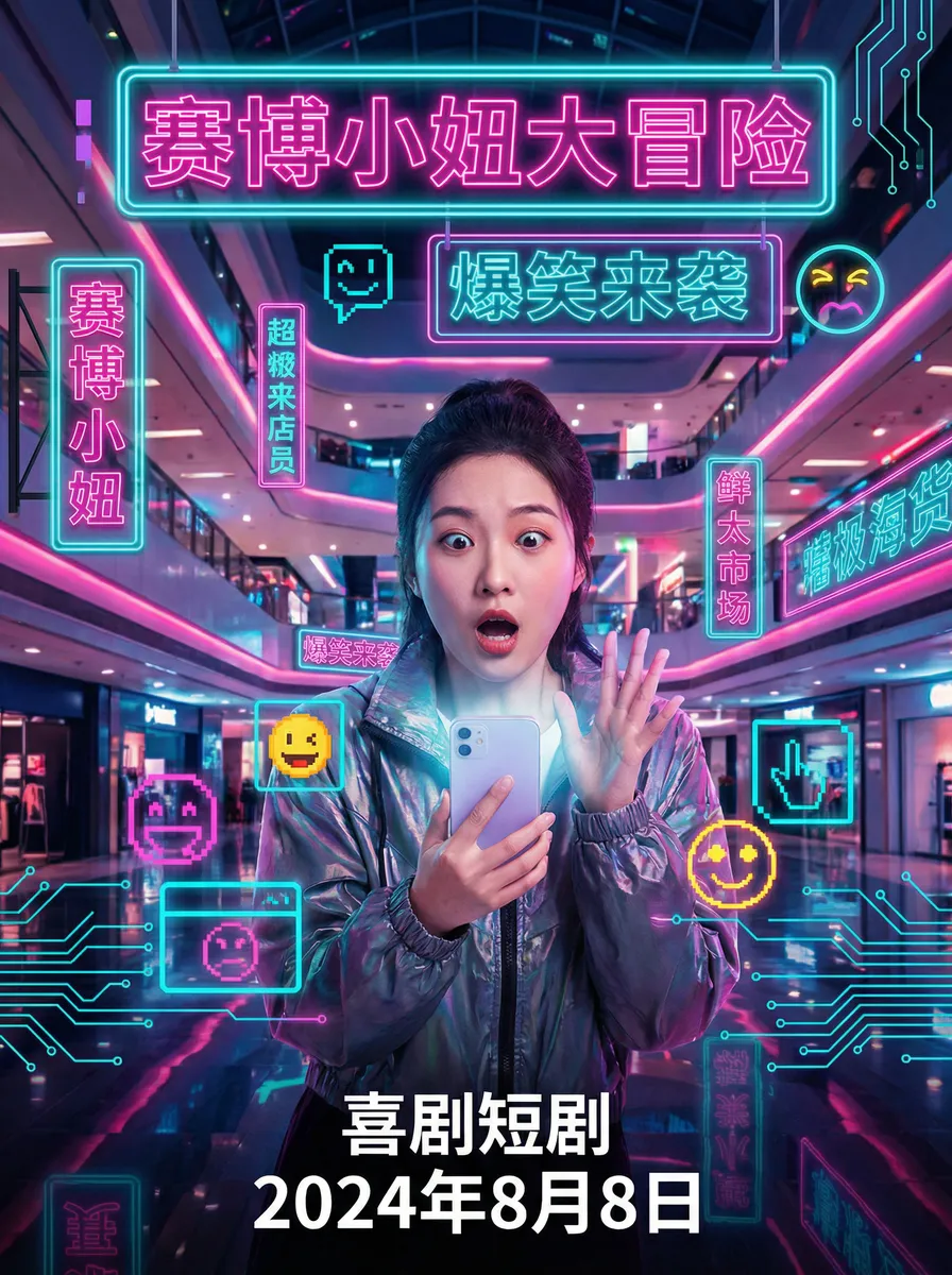 色戒 电影 电影 搞笑喜剧短剧 - 赛博小妞大冒险海报